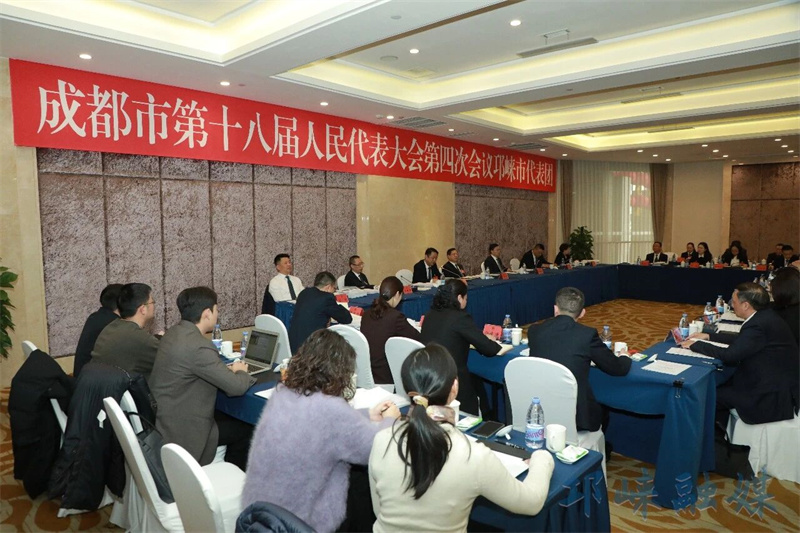 邛崃市代表团举行全体会议，审议成都市政府工作报告