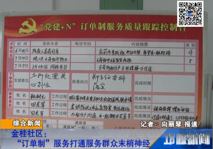 【20180724】金桂社区：“订单制”服务打通服务群众末梢神经