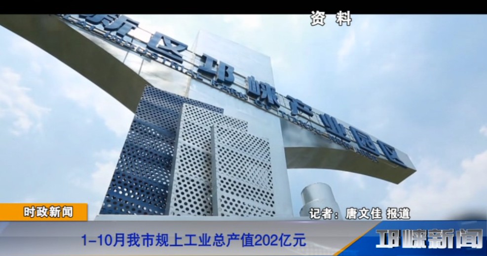 【20181212】1-10月我市规上工业总产值202亿元