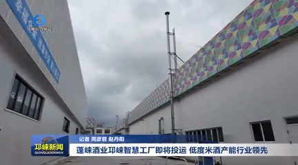 【20250825】蓬崃酒业邛崃智慧工厂即将投运，低度米酒产能行业领先